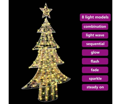 Ziemassvētku Eglīte Su 160 Led Silti Balta 150 Cm Pet Vidaxl