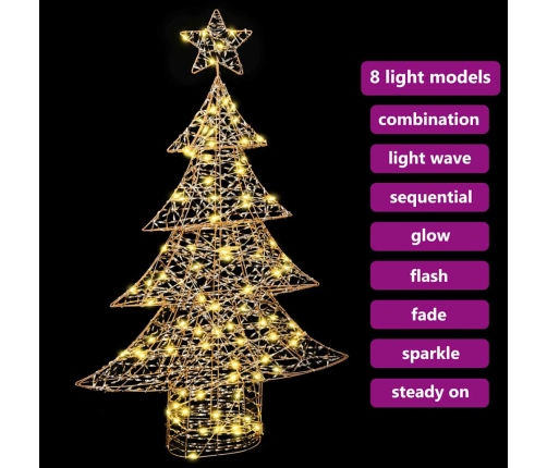 Ziemassvētku Eglīte Su 120 Led Silti Balta 120 Cm Pet Vidaxl