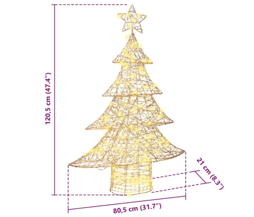 Ziemassvētku Eglīte Su 120 Led Silti Balta 120 Cm Pet Vidaxl