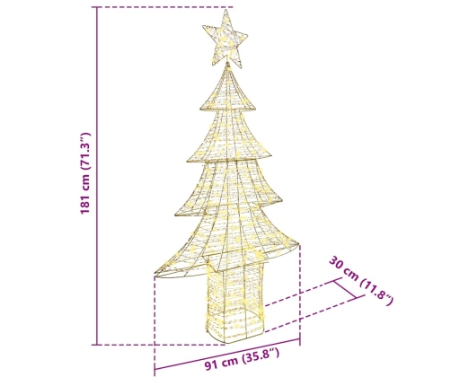 Ziemassvētku Eglīte Su 240 Led Silti Balta 180 Cm Pet Vidaxl