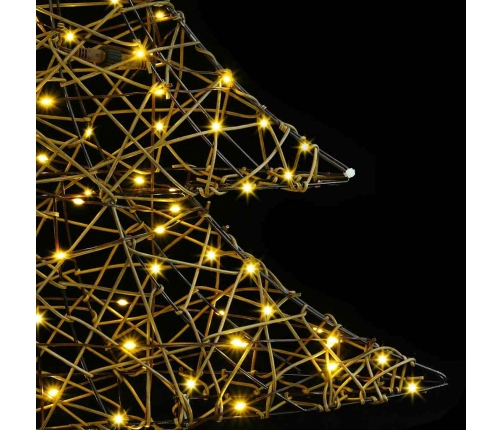 Ziemassvētku Eglīte Su 120 Led Silti Balta 120 Cm Rotangpalma Vidaxl