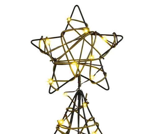 Ziemassvētku Eglīte Su 120 Led Silti Balta 120 Cm Rotangpalma Vidaxl