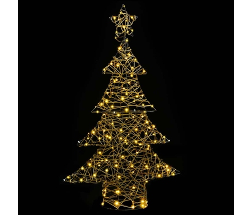 Ziemassvētku Eglīte Su 120 Led Silti Balta 120 Cm Rotangpalma Vidaxl