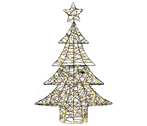 Ziemassvētku Eglīte Su 120 Led Silti Balta 120 Cm Rotangpalma Vidaxl