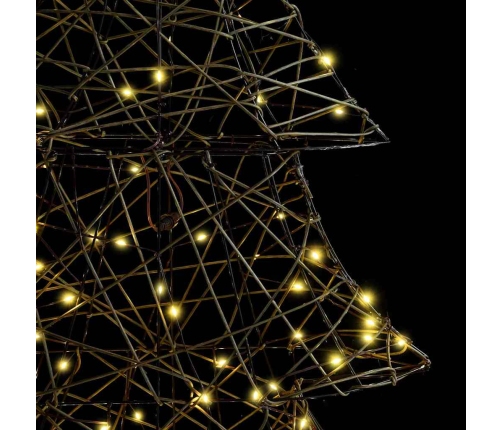 Ziemassvētku Eglīte Su 160 Led Silti Balta 150 Cm Rotangpalma Vidaxl