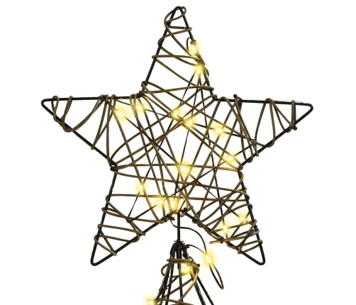 Ziemassvētku Eglīte Su 240 Led Silti Balta 180 Cm Rotangpalma Vidaxl