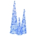 Ziemassvētku Eglīte Su 90 Led 3 Pcs Zila 20 X 20 X 80 Cm Akrils Vidaxl