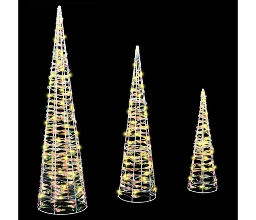 Ziemassvētku Eglīte 3 Pcs Silti Balta 20 X 20 X 80 Cm Pet Vidaxl