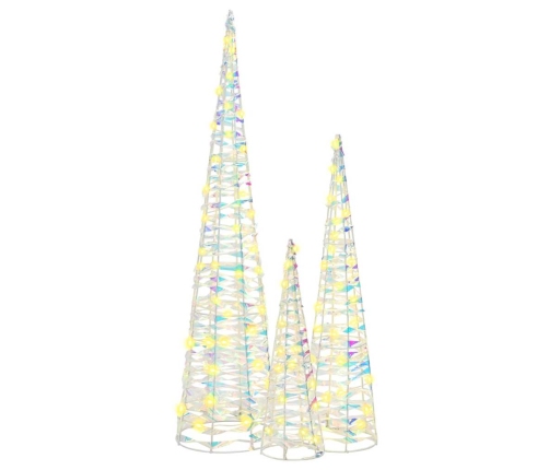 Ziemassvētku Eglīte 3 Pcs Silti Balta 20 X 20 X 80 Cm Pet Vidaxl