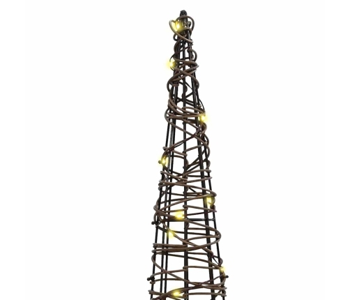 Ziemassvētku Eglīte Su 90 Led 3 Pcs Silti Balta Rotangpalma Vidaxl