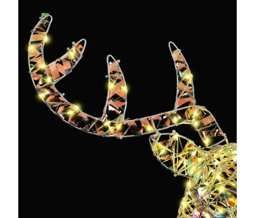 Ziemassvētku Ziemeļbriedis Ar Kamanām Silti Balta 60 Cm Pet Vidaxl