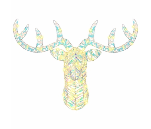 Ziemassvētku Ziemeļbriedis Ar Kamanām Silti Balta 60 Cm Pet Vidaxl