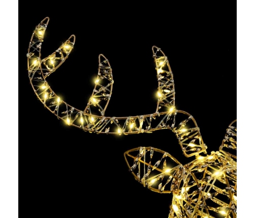 Ziemassvētku Ziemeļbriedis Ar Kamanām Silti Balta 60 Cm Pet Vidaxl