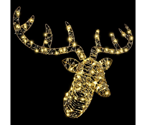 Ziemassvētku Ziemeļbriedis Ar Kamanām Silti Balta 60 Cm Pet Vidaxl