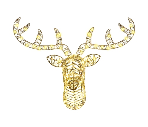 Ziemassvētku Ziemeļbriedis Ar Kamanām Silti Balta 60 Cm Pet Vidaxl