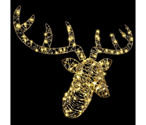 Ziemassvētku Ziemeļbriedis Ar Kamanām Silti Balta Rotangpalma Vidaxl