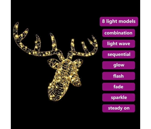 Ziemassvētku Ziemeļbriedis Ar Kamanām Silti Balta Rotangpalma Vidaxl