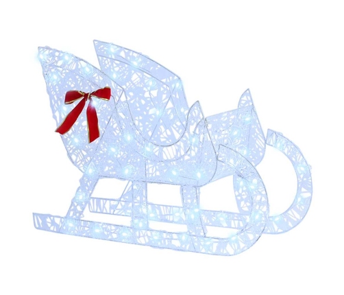 Ziemassvētku Ziemeļbriedis Ar Kamanām Vēsi Balta Vidaxl