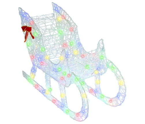 Ziemassvētku Ziemeļbriedis Ar Kamanām Krāsains Vidaxl