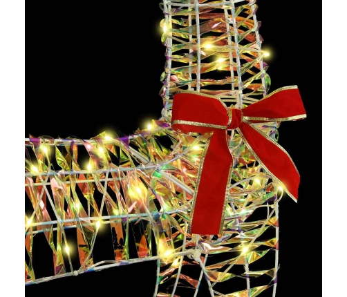 Ziemassvētku Ziemeļbriedis Ar Kamanām Silti Balta Pet Vidaxl