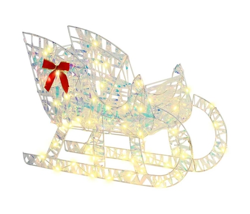 Ziemassvētku Ziemeļbriedis Ar Kamanām Silti Balta Pet Vidaxl