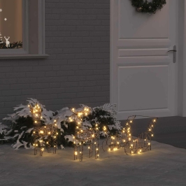 Ziemassvētku Ziemeļbriedis Ar Kamanām Silti Balts Rotangpalma Vidaxl