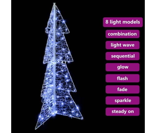 Ziemassvētku Eglīte Su 100 Led Auksti Balts 120 Cm Akrils Vidaxl