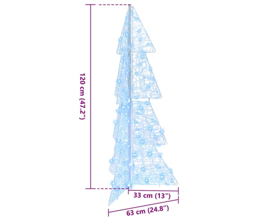 Ziemassvētku Eglīte Su 100 Led Auksti Balts 120 Cm Akrils Vidaxl