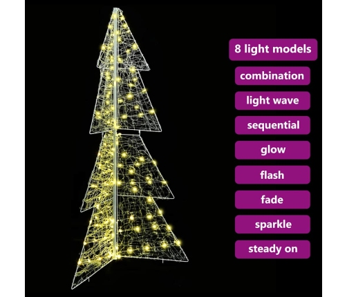 Ziemassvētku Eglīte Su 160 Led Silti Balts 150 Cm Akrils Vidaxl