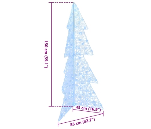 Ziemassvētku Eglīte Su 160 Led Auksti Balts 150 Cm Akrils Vidaxl