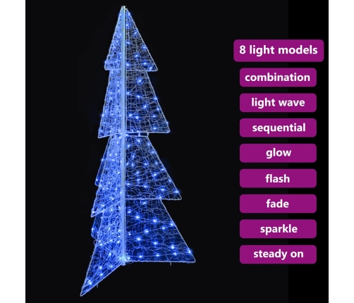 Ziemassvētku Eglīte Su 160 Led Zila 150 Cm Akrils Vidaxl