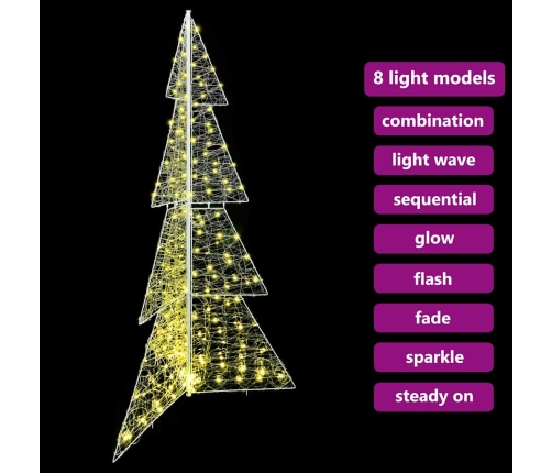 Ziemassvētku Eglīte Su 240 Led Silti Balts 180 Cm Akrils Vidaxl