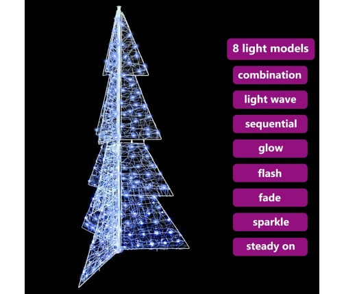 Ziemassvētku Eglīte Su 240 Led Auksti Balts 180 Cm Akrils Vidaxl