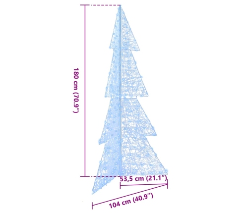 Ziemassvētku Eglīte Su 240 Led Auksti Balts 180 Cm Akrils Vidaxl