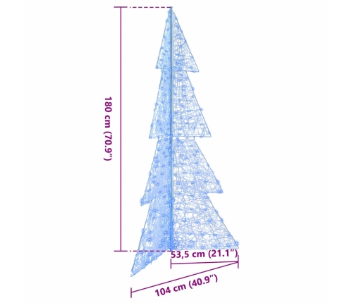 Ziemassvētku Eglīte Su 240 Led Zila 180 Cm Akrils Vidaxl