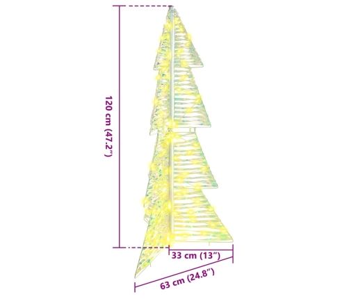 Ziemassvētku Eglīte Su 100 Led Silti Balts 120 Cm Pet Vidaxl