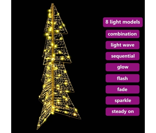 Ziemassvētku Eglīte Su 100 Led Silti Balts 120 Cm Pet Vidaxl