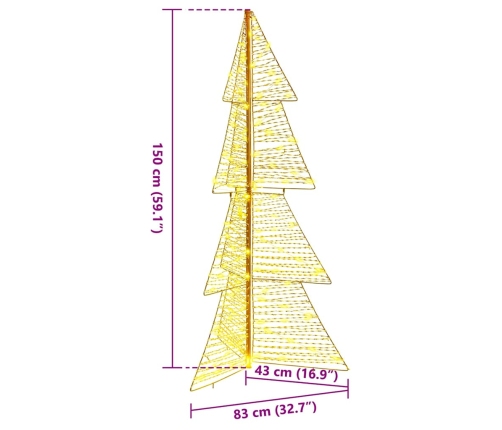 Ziemassvētku Eglīte Su 160 Led Silti Balts 150 Cm Pet Vidaxl
