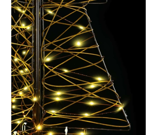 Ziemassvētku Eglīte Su 160 Led Silti Balts 150 Cm Rotangpalma Vidaxl