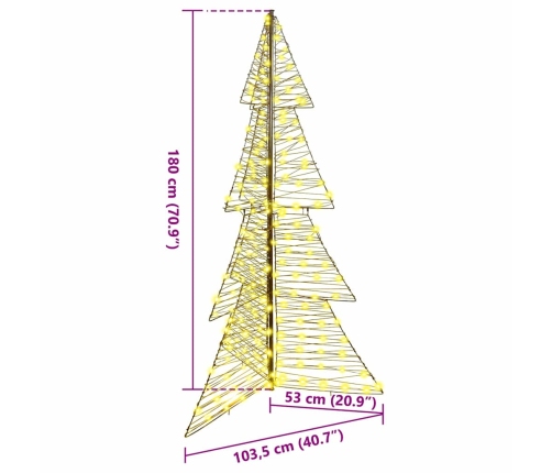 Ziemassvētku Eglīte Su 240 Led Silti Balts 180 Cm Rotangpalma Vidaxl