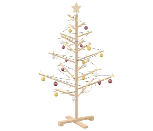 Koka Ziemassvētku Koks Dabiska 125 Cm Priedes Masīvkoks Vidaxl