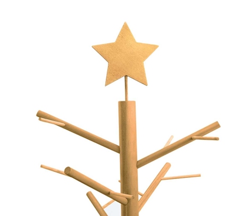 Koka Ziemassvētku Koks Brūna 180 Cm Priedes Masīvkoks Vidaxl