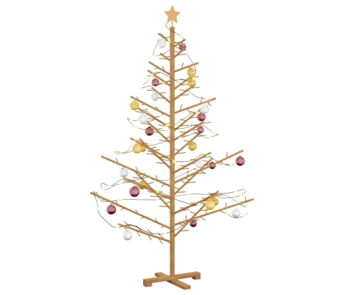 Koka Ziemassvētku Koks Brūna 180 Cm Priedes Masīvkoks Vidaxl