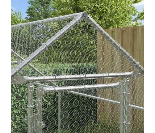 Vistu Būris Sudraba 400X170X177Cm Cinkots Tērauds Vidaxl