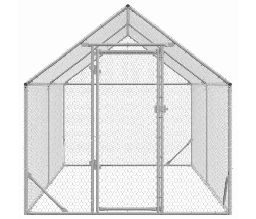 Vistu Būris Sudraba 400X170X177Cm Cinkots Tērauds Vidaxl