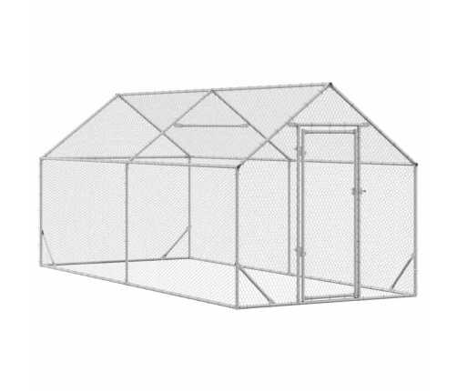 Vistu Būris Sudraba 400X170X177Cm Cinkots Tērauds Vidaxl