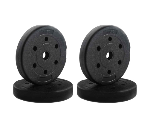 2-In-1 Hanteles Komplekts Melns Un Sarkans 121 X 19,5 X 19,5 Cm Vidaxl