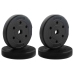2-In-1 Hanteles Komplekts Melns Un Sarkans 121 X 19,5 X 19,5 Cm Vidaxl
