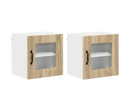 Virtuves Sienas Skapītis 2 Pcs Sonoma Ozols 40 X 31 X 40 Cm Vidaxl
