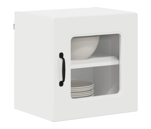 Virtuves Sienas Skapītis Ar Plauktu Augsta Spīduma Baltā Krāsa Vidaxl